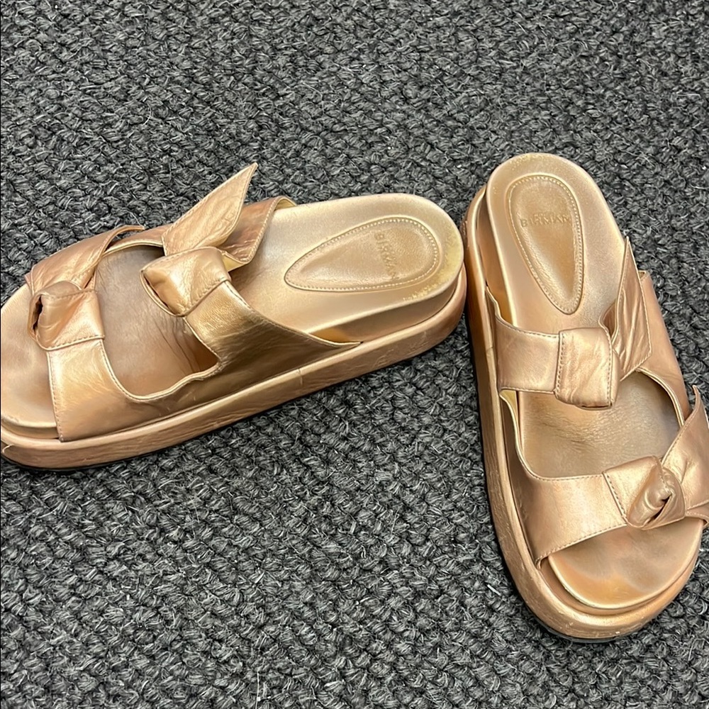 Alexandre Birman rose gold Slide Sandals 38
